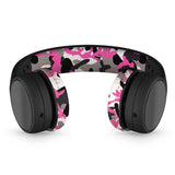 LilGadgets Connect + Childrens Kids Wired Headphones Pink Camo - Top-Down View