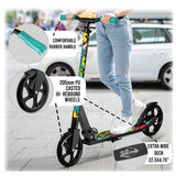 Lascoota Pulse Kick Push Commuter Scooter Teen Adult Graphic Black - Side View