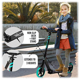 Lascoota Pulse Kick Push Commuter Scooter Teen Adult Graphic Black - Rear View