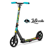 Lascoota Pulse Kick Push Commuter Scooter Teen Adult Graphic Black - Extra Image