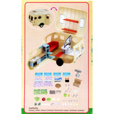 Sylvanian Families Famliy Cruising Car & Caravan Bundle Pack 5448 5045 - Top-Down View