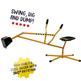 Multi Action Metal Sand Digger Backyard Sandpit Toy - Top-Down View