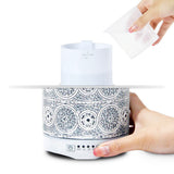 activiva 260ml Metal Essential Oil and Aroma Diffuser-Vintage White - Top-Down View