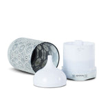 activiva 260ml Metal Essential Oil and Aroma Diffuser-Vintage White - Rear View