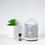 activiva 100ml Metal Essential Oil and Aroma Diffuser-Vintage White - Front View
