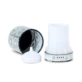 activiva 100ml Metal Essential Oil and Aroma Diffuser-Vintage White - Rear View