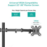 activiva ErgoLife Dual Monitor Screen Double Joint Monitor Arm - Front View