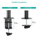 activiva ErgoLife Dual Monitor Screen Double Joint Monitor Arm - 45-Degree Angle
