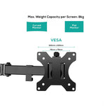 activiva Dual-Screen Articulating Monitor Arm with Free-Standing Desktop Base
