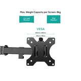 activiva Dual-Screen Articulating Monitor Arm with Free-Standing Desktop Base - Front View