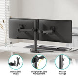 activiva Dual-Screen Articulating Monitor Arm with Free-Standing Desktop Base - 45-Degree Angle