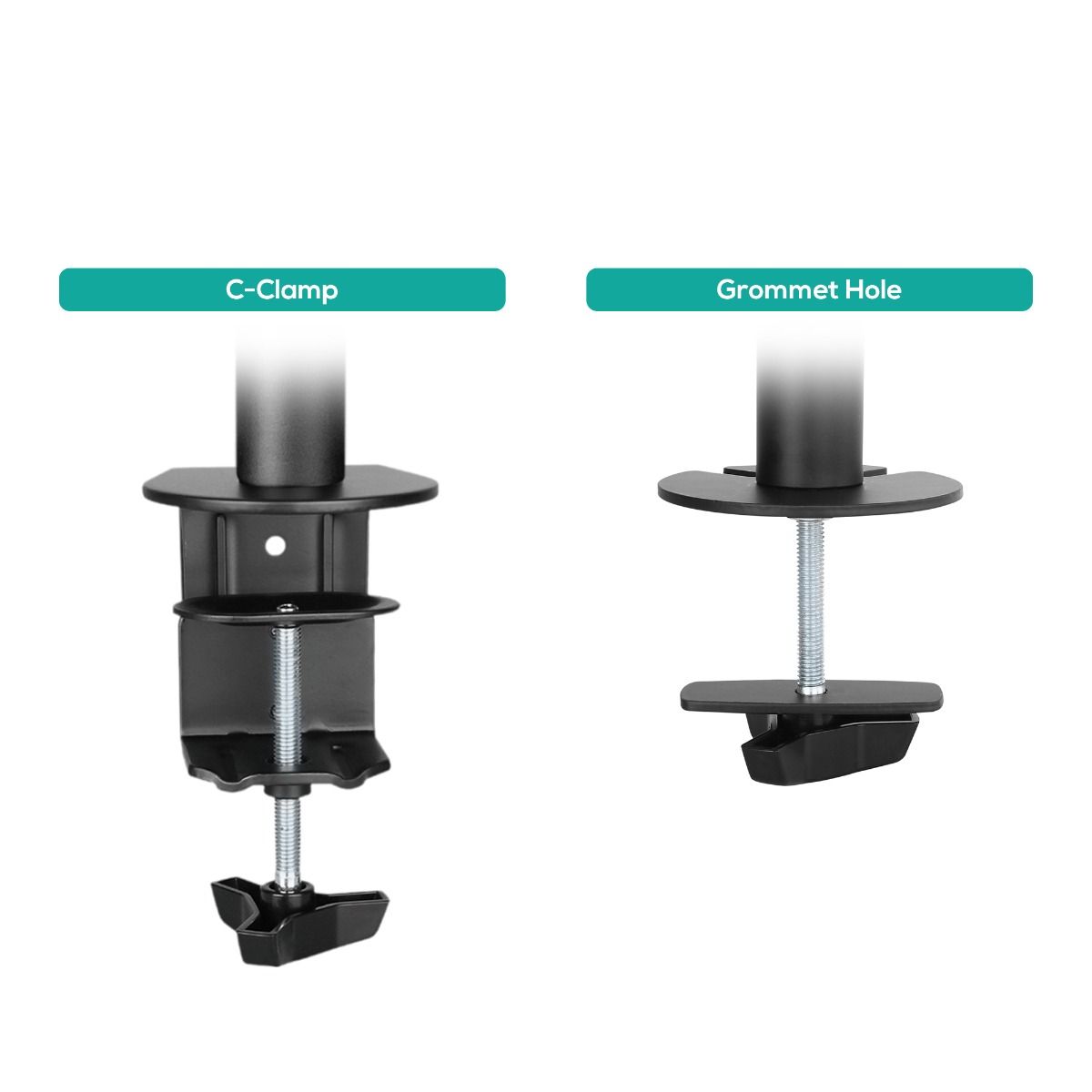 activiva Dual-Screen Articulating Monitor Arm with Interchangeable Laptop Holder