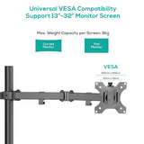 activiva ErgoLife Single Monitor Screen Double Joint Monitor Arm - Front View
