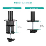 activiva ErgoLife Single Monitor Screen Double Joint Monitor Arm - 45-Degree Angle