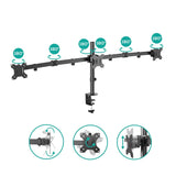 activiva Triple-Screen Articulating Monitor Arm - Side View