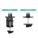 activiva Dual-Screen Articulating Vertical Monitor Arm - Rear View