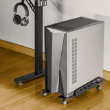 activiva Heavy-Duty PC Mobile Floor Stand with Casters - Close-Up Angle