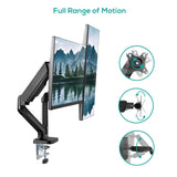 activiva ErgoLife Dual Monitor Screen Steel Gas Spring Monitor Arm - Side View