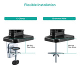 activiva ErgoLife Dual Monitor Screen Steel Gas Spring Monitor Arm - 45-Degree Angle