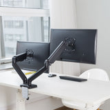 activiva ErgoLife Dual Monitor Screen Steel Gas Spring Monitor Arm - Close-Up Angle