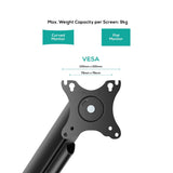 activiva Ergolife Single-Screen Gas Spring Monitor Arm - Front View