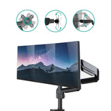 activiva ErgoLife Triple Monitor Screen Gas Spring Monitor Arm - Side View