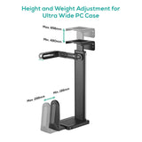 activiva Ultra-Wide Adjustable Wall & Under-Desk PC Mount - Side View