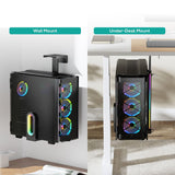 activiva RGB Ultra-Wide Adjustable Wall & Under-Desk Gaming PC Mount - Top-Down View