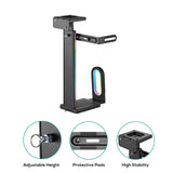 activiva RGB Ultra-Wide Adjustable Wall & Under-Desk Gaming PC Mount - 45-Degree Angle