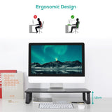 activiva Ergolife Black Monitor Stand Riser - Front View