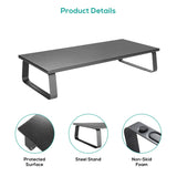 activiva Ergolife Black Monitor Stand Riser - Side View