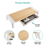activiva Ergolife Monitor Stand Riser with Storage Drawer - Side View