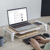activiva Ergolife Monitor Stand Riser with Storage Drawer - 45-Degree Angle