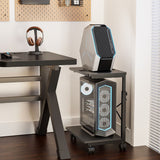 activiva Height Adjustable PC & Printer Storage Stand - Rear View