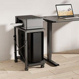 activiva Height Adjustable PC & Printer Storage Stand - Close-Up Angle