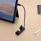 mbeat 4-Port USB-C Hub with USB-C DC Port - Side View
