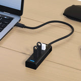 mbeat 4-Port USB-C Hub with USB-C DC Port - Top-Down View