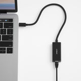 mbeat USB-C Gigabit LAN Ethernet Adapter - Black - Side View