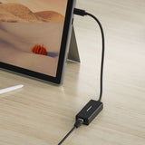 mbeat USB-C Gigabit LAN Ethernet Adapter - Black - Top-Down View
