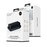 mbeat Gorilla Power 7-Port 60W USB + USB-C Charging Station - Close-Up Angle