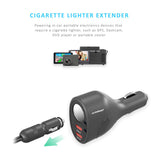 mbeat Gorilla Power Dual Port QC 3.0 Car Charger With Cigar Lighter Socket - Top-Down View