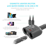 mbeat Gorilla Power Dual Port USB-C & QC 3.0 Car Charger - Top-Down View