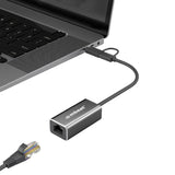 mbeat 2-in-1 USB 3.1 Gigabit LAN Adapter with USB-C Converter - Front View