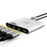 mbeat USB-C Quad 4K HDMI DisplayLink® Adapter with PD Pass-through - Front View