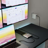 mbeat USB-C Quad 4K HDMI DisplayLink® Adapter with PD Pass-through - 45-Degree Angle