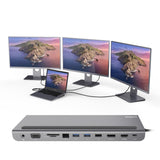 mbeat 11-in-1 Multiport USB-C Dock with HDMI, DisplayPort & VGA - Front View