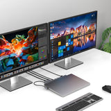 mbeat D12 Multi-Port Dual HDMI 4K USB-C Dock - Front View
