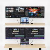 mbeat D12 Multi-Port Dual HDMI 4K USB-C Dock - Rear View