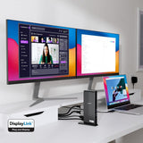 mbeat USB-C/A Dual HDMI DisplayLink® Docking Station - Side View