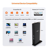 mbeat USB-C/A Dual HDMI DisplayLink® Docking Station - Low Angle